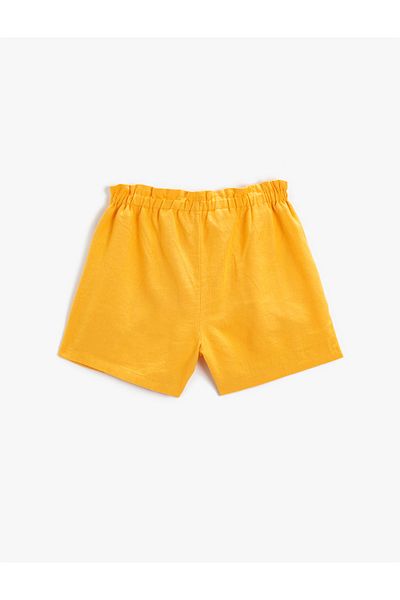 Koton Linen Blended Pocket Shorts with Elastic Waist