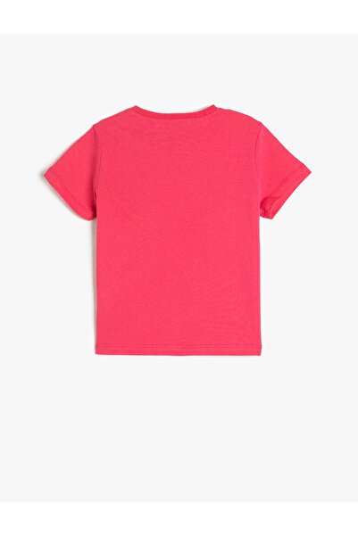 Koton Tricou cu mânecă scurtă, cu imprimeu unicorn, cu guler rotund din bumbac