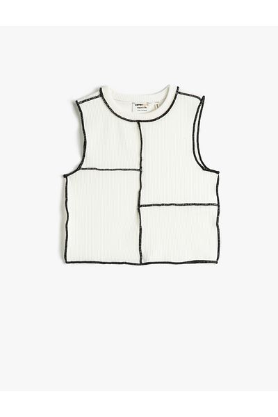 Koton Tricou pentru fete alb simplu 3skg30007ak