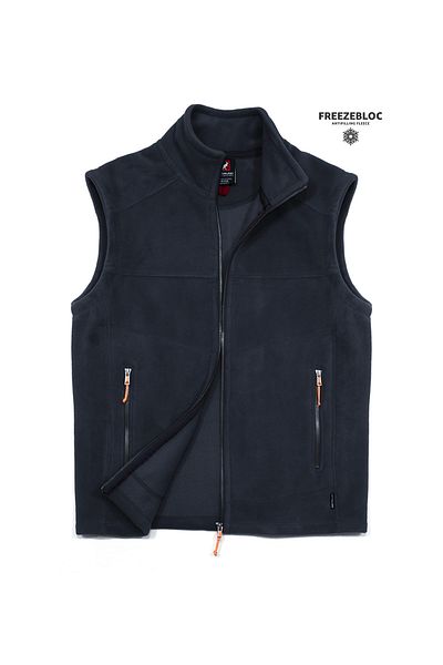 Cottonland Ανδρικό αθλητικό γιλέκο χοντρό Fleece Fleece - Relaxed Fit GILET SMOKED