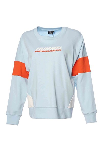 hummel Veta Kadın Mavi Yuvarlak Yaka Sweatshirt
