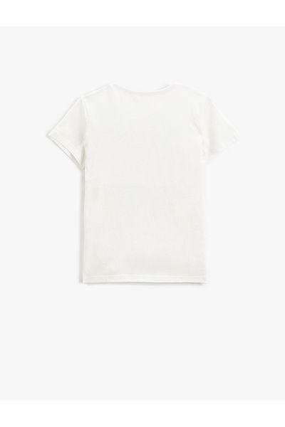 Koton T-Shirt Anime Printed Short Sleeve Crew Neck