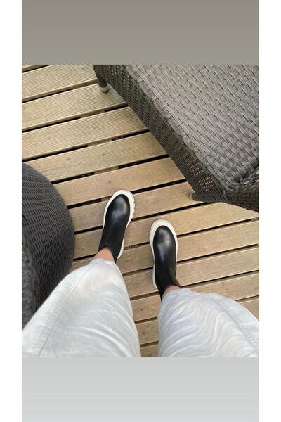 Butik Noble Shoes Hakiki Deri Kalın Tabanlı  Bot