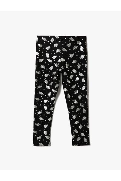 Koton Strumpfhose aus Baumwolle mit Einhorn-Aufdruck