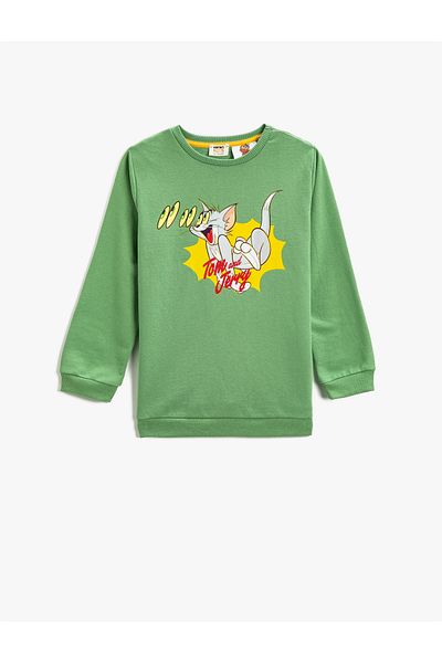 Koton Tom And Jerry Printed Licensed Sweatshirt Long Sleeve