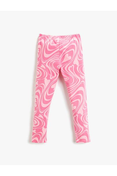Koton Abstract Patterned Leggings with Elastic Waist