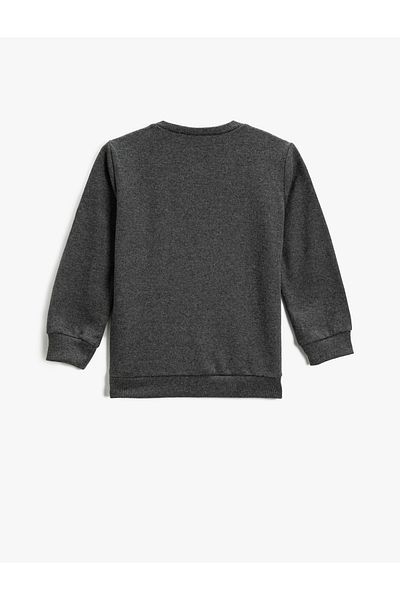 Koton Sweatshirt Long Sleeve Printed Crew Neck