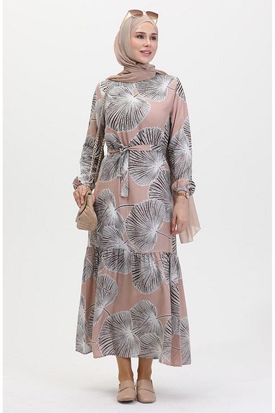 Zeynep Butik Εποχιακό γυναικείο φόρεμα Hijab Viscose - 1305