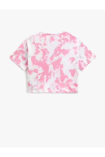 Koton Tricou oversize cu model batik cu maneci scurte cu decolteu