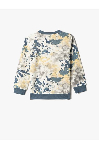 Koton Batik Patterned Long Sleeve Sweatshirt Crew Neck