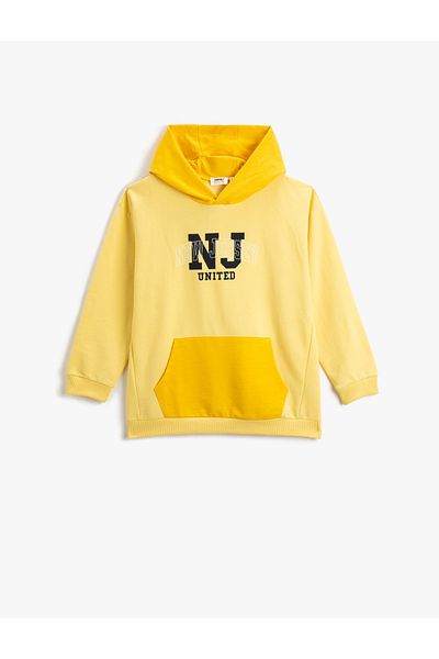 Koton Hooded Sweatshirt Color Blocked Kangaroo Pocket