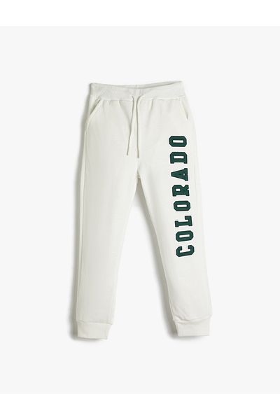 Koton Φούτερ Jogger Tie Τσέπη μέσης με στάμπα