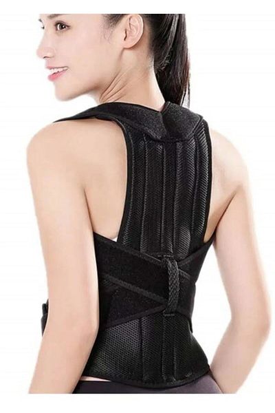 MİSTİRİK Pulsano Model Dikduruş Corset Sport Spate Negru - Anti-Humpback