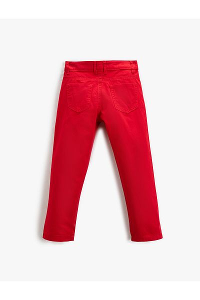 Koton Boy's Pocketed Slim Fit Chino Trousers 3skb40006tw