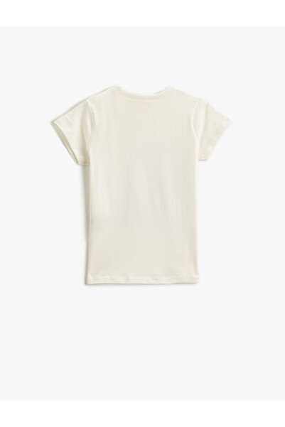 Koton Tričko s flitry a flitry s jednorožcem, krátký rukáv, výstřih