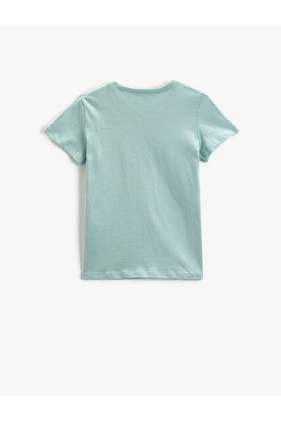 Koton Short Sleeve T-Shirt Crew Neck Printed