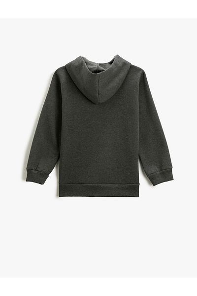 Koton Basic Zipper Hooded Cardigan