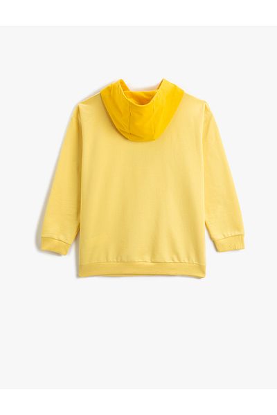Koton Hooded Sweatshirt Color Blocked Kangaroo Pocket