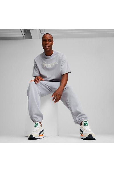 Puma Ανδρικό γκρι αθλητικό παντελόνι Classics