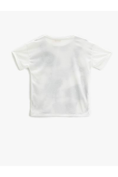Koton Tricou Imprimat Ataturk, cu mânecă scurtă, cu decolteu