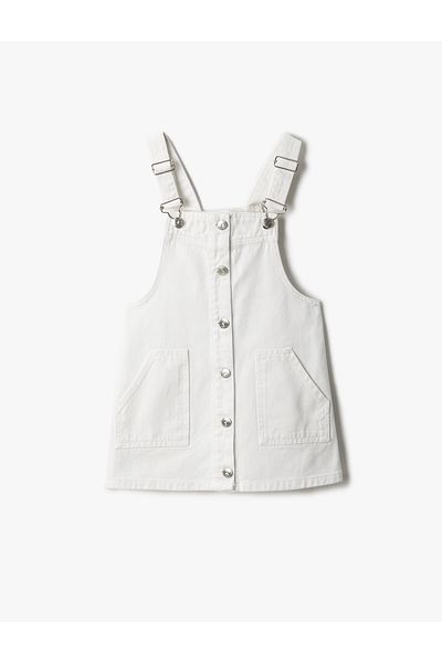Koton Salopet Dress Pocket Buttoned Metal Buckle Adjustable Strap