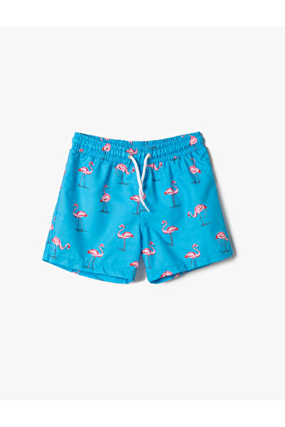 Koton Μαγιό Flamingo Printed Tie Waist