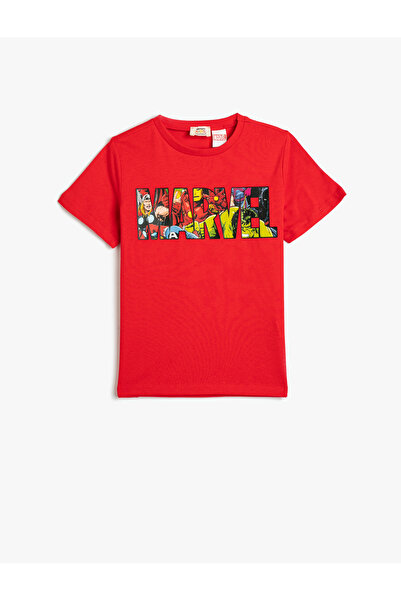 Koton Tricou Marvel cu mânecă scurtă, cu licență, decolteu, bumbac