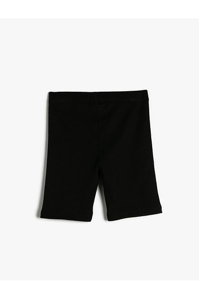 Koton Leggings Bermuda Waist Elastic Waist Corded Cotton