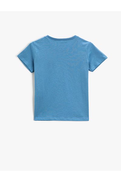Koton Tricou de bază cu mânecă scurtă, bumbac, cu gât rotund
