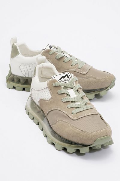 MARCOMEN Ανδρικό Sneaker - Άνετη σόλα, κορδόνια, γνήσιο δέρμα, 19323 WATER GREEN