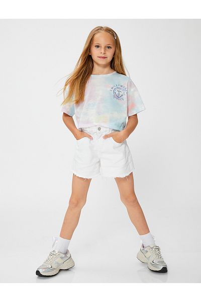 Koton Back Printed Smileyworld® T-Shirt Licensed Batik Pattern