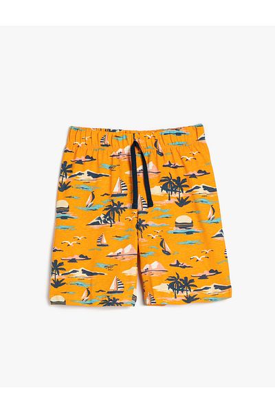 Koton Shorts Ocean Themed Tie Waist Cotton