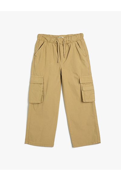 Koton Cargohose mit Taschendetail und Spitzenbund aus Baumwolle