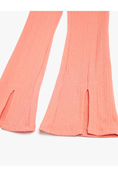 Koton Texturált spanyol leggings - hasított és rugalmas derékrészlet