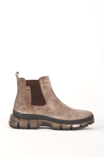 MARCOMEN Men's Chelsea Boots - Thick Sole, Real Leather, Mc 14116 Mink