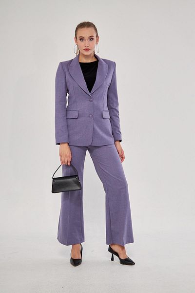 LOVELF Lilac Flannel Patterned 2 Button Set