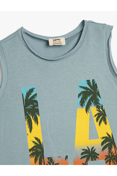 Koton Tank Top Printed Sleeveless Crew Neck Cotton