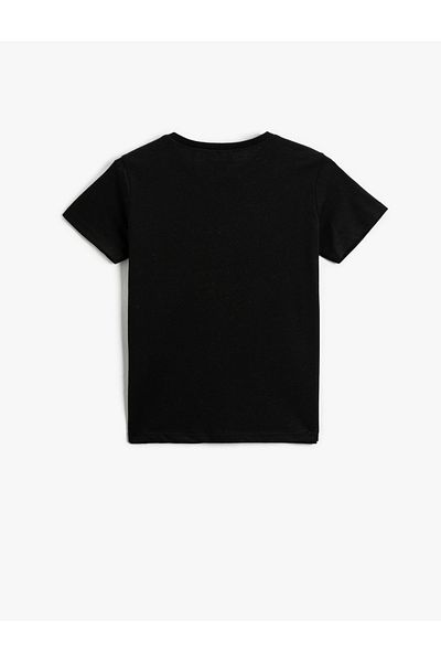 Koton Tricou cu mânecă scurtă cu slogan, din bumbac