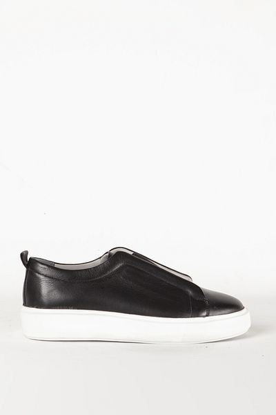 MARCOMEN Genuine Leather Mc 17242 Black Men's Thick Sole Casual Shoes - Laceless