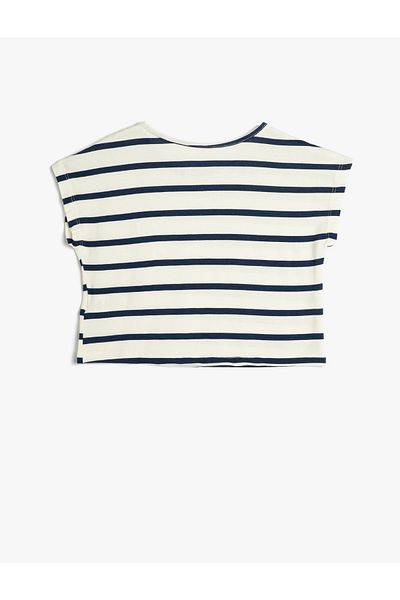 Koton Crop T-Shirt Cotton Short Sleeve Crew Neck