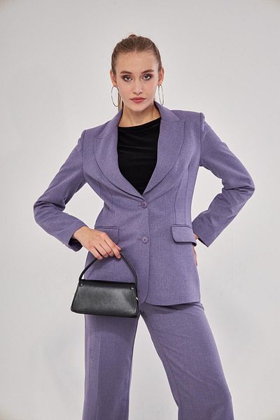 LOVELF Lilac Flannel Patterned 2 Button Set