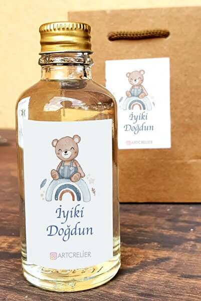 fırsatlar diyarı Ayıcık Hoş Geldin Bebeğim Temalı Kolonya Şişe Etiketi Doğum ...