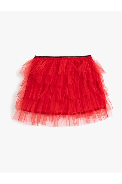 Koton Tutu Skirt Elastic Waist Layered Lined