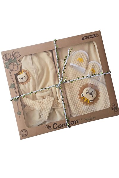 CONCON Organik Lüks 0-2 Yaş Kullanıma Uygun Bebek Ve Çocuk Bornozu