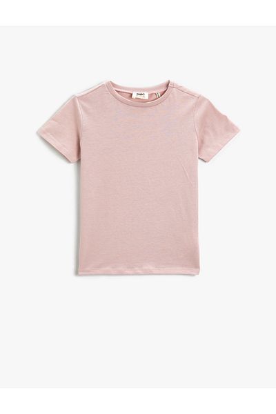 Koton Tricou de bază cu mânecă scurtă, bumbac, cu gât rotund