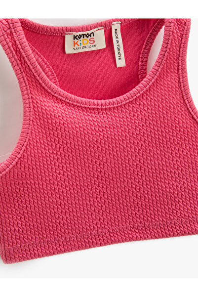 Koton Sports Half Tank Top με ριμπ στρογγυλή λαιμόκοψη