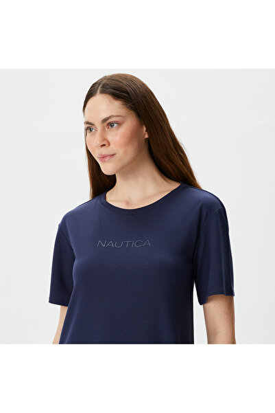 Nautica Kadın Lacivert Relaxed Fit Kısa Kollu Elbise
