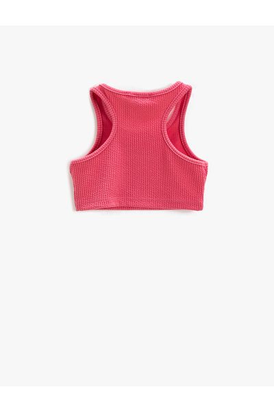 Koton Sports Half Tank Top Ribbed Round Neck