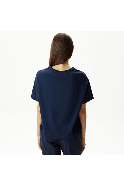 Nautica Women's Navy Blue Relaxed Fit T-Shirt