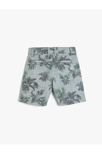 Koton Pantaloni scurți chino din bumbac cu modele florale, cu buzunare